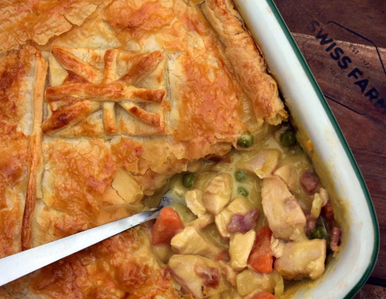 Chicken & Oak Smoked Bacon Pie - Swiss Farm Butchers